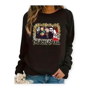 Iconic Horror-Themed Women's Plus Size Black Sweatshirt! A Just-Jen Fav